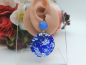 Preview: blaue Blumen Ohrhänger mit Stecker